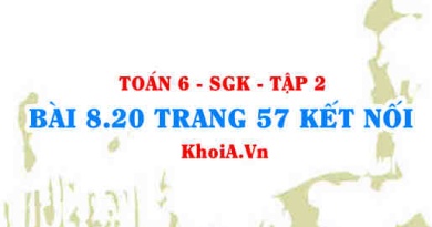 Bài 8.20 trang 57 Toán 6 Tập 2 Kết nối tri thức